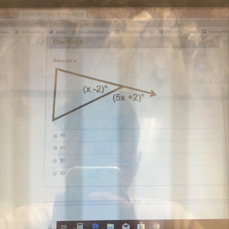 Solve for x. Geometry plz help-example-1