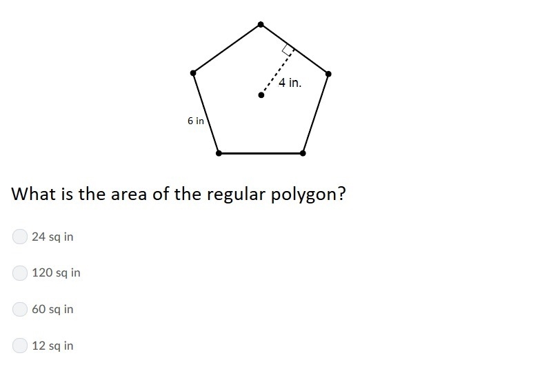 What is the area of the regular polygon?-example-1