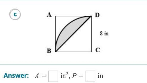 Find the perimeter and area of this figure it is made up of semicircles and quarter-example-1