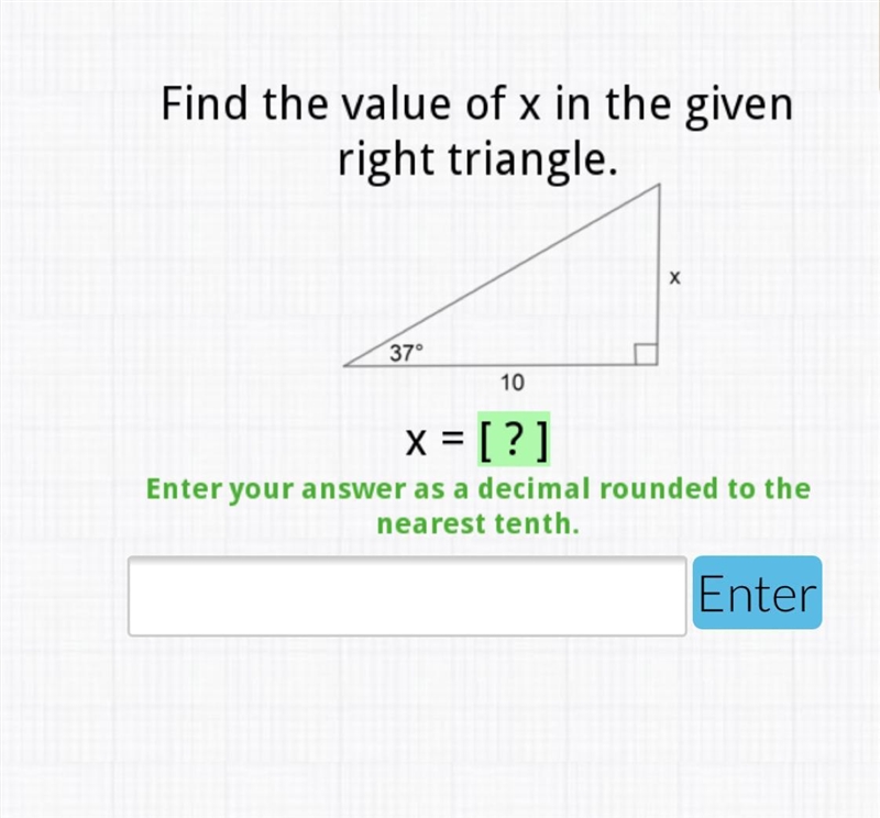 Find the value of x....-example-1