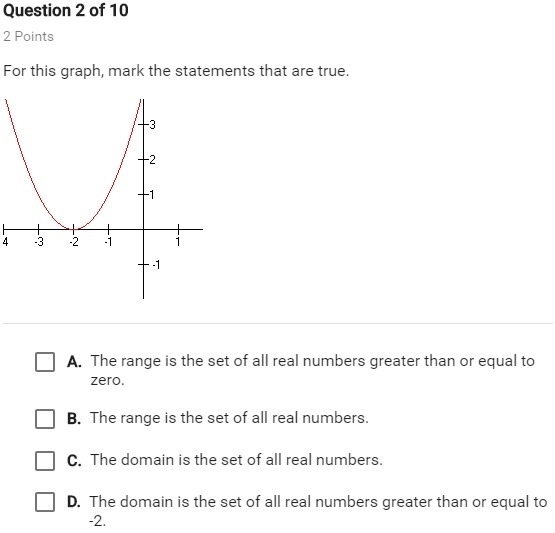 For this graph, mark the statements that are true.-example-1