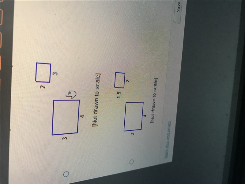 25 Points! Please answer asap! Carly stated “All pairs of rectangles are dilations-example-2