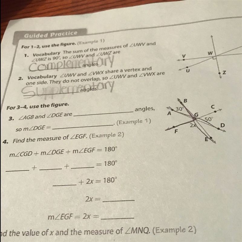 Plz help with numbers 3 and 4 !!-example-1