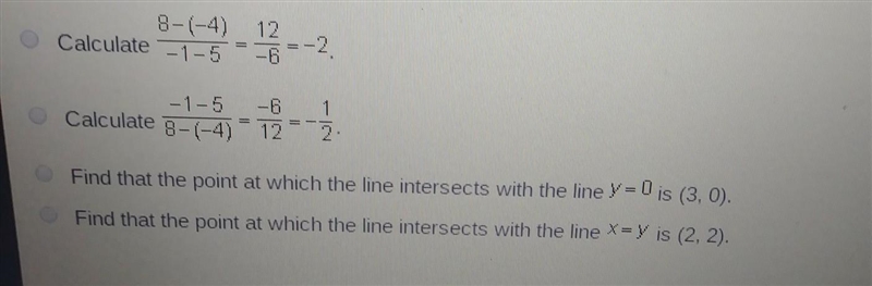 which can be the first step in finding the equation of the line that passes through-example-1