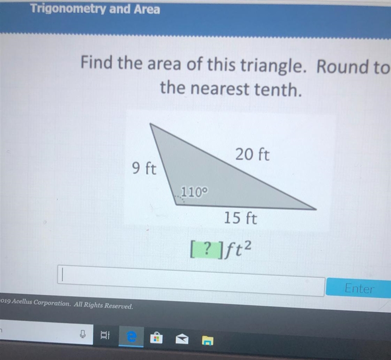 Find the area of this triangle-example-1