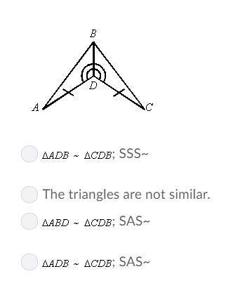 State whether the triangles are similar. If so, write a similarity statement and the-example-1