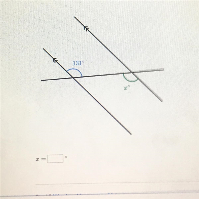 Below are two parallel lines with a third line intersecting them.-example-1