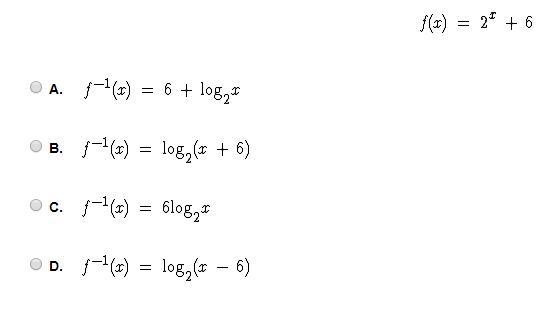 Please help: What is the inverse of the function below?-example-1