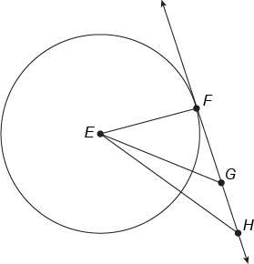 FH←→ is tangent to circle E at point F. What is the measure of ∠EFH? 80º 90º 160º 180º-example-1