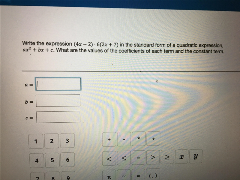 I what are the values of the coefficient of each term and the constant term?-example-1