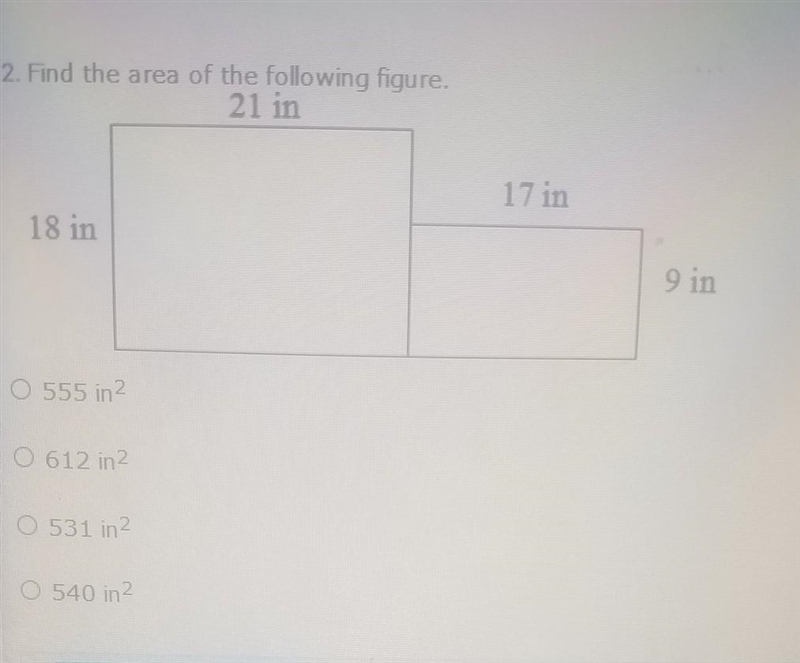 Find the area of the following figure​-example-1