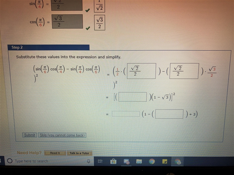 I’m not very sure how to simplify the two bottom rows, can someone help me?-example-1