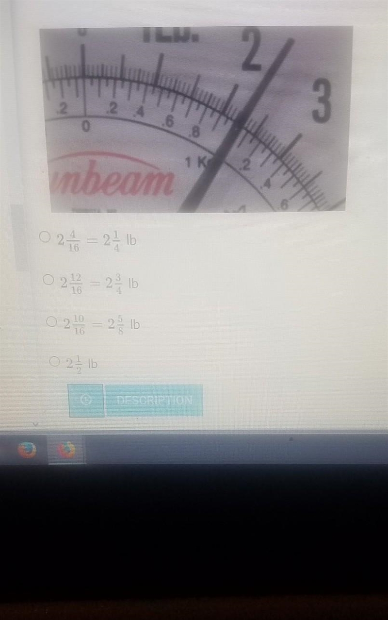 Identify the correct way to the nearest 1/8 pound​-example-1