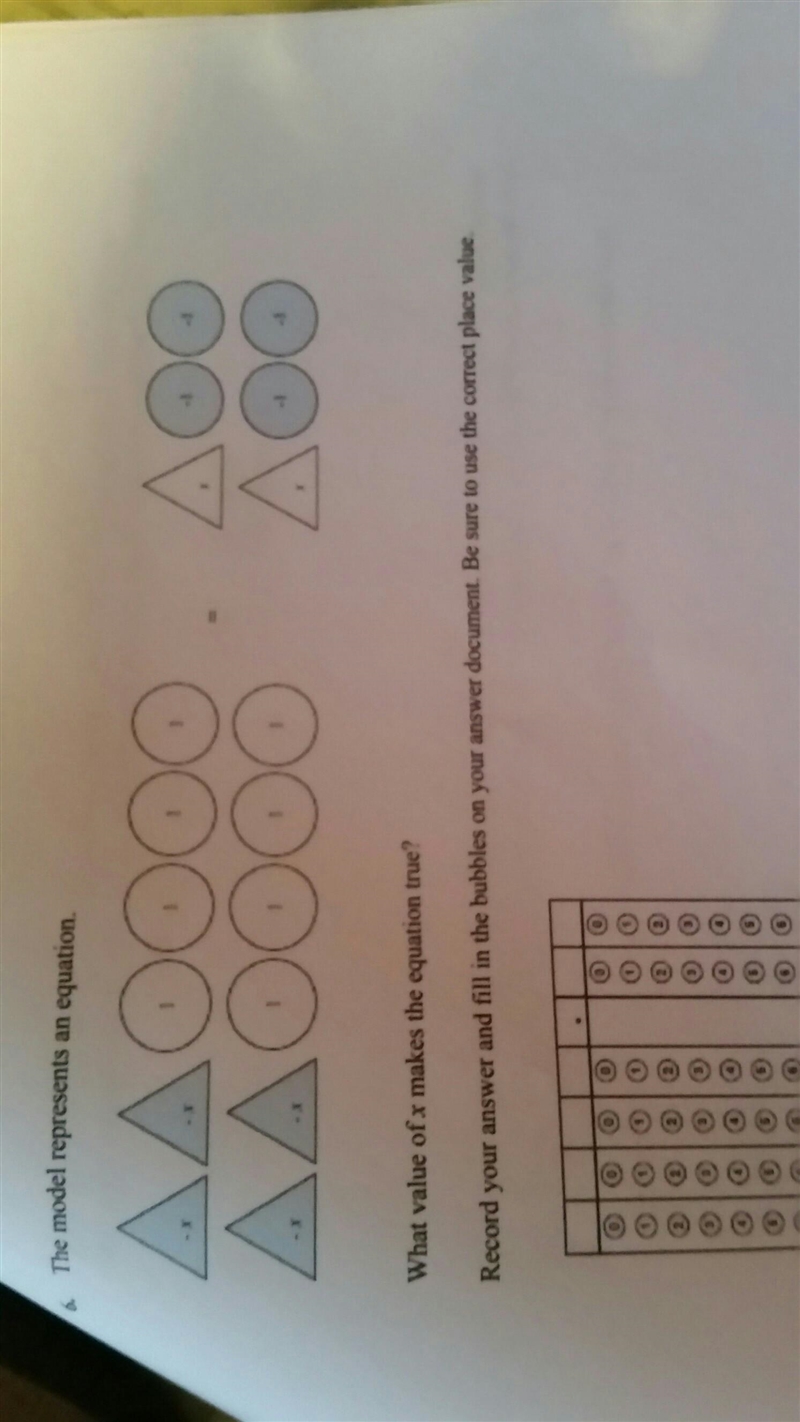 The model represents an equation what is the value of x-example-1