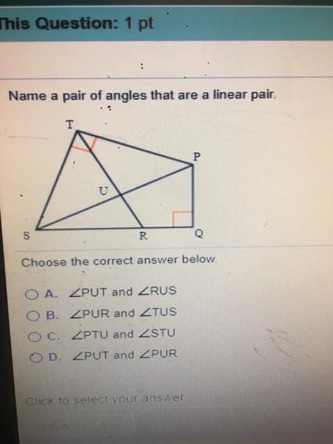 Please help find the linear pair-example-1