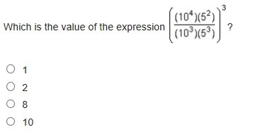 Which is the value of the expression ? 1 2 8 10-example-1