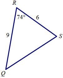 Find the approximate area of QRS. A. 9.3 square units B. 10.8 square units C. 26 square-example-1