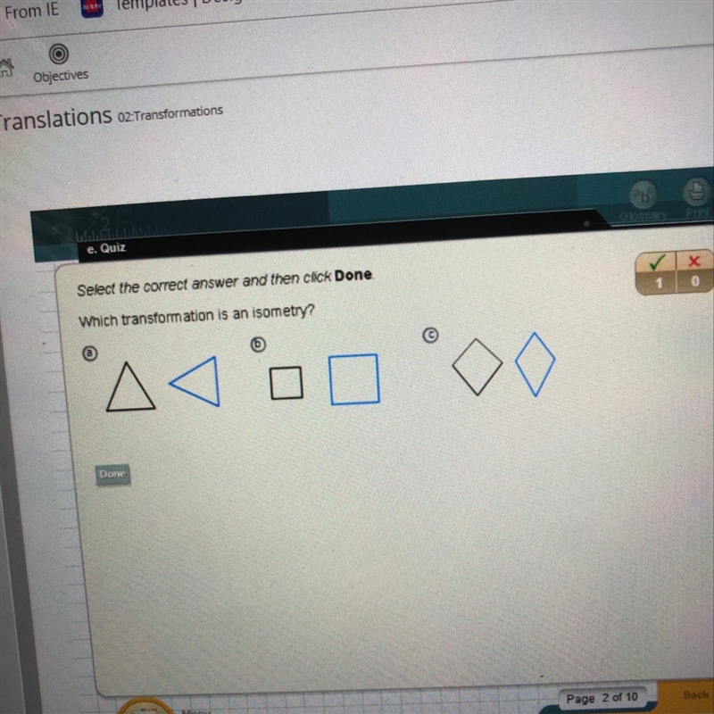 Which transformation is a isometry?-example-1