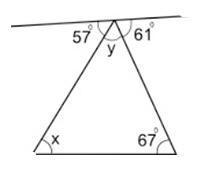 HELP ME !!!!!! Find the measure of angle x in the figure below:-example-1