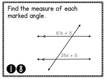 Find the measure of the marked angles.-example-1