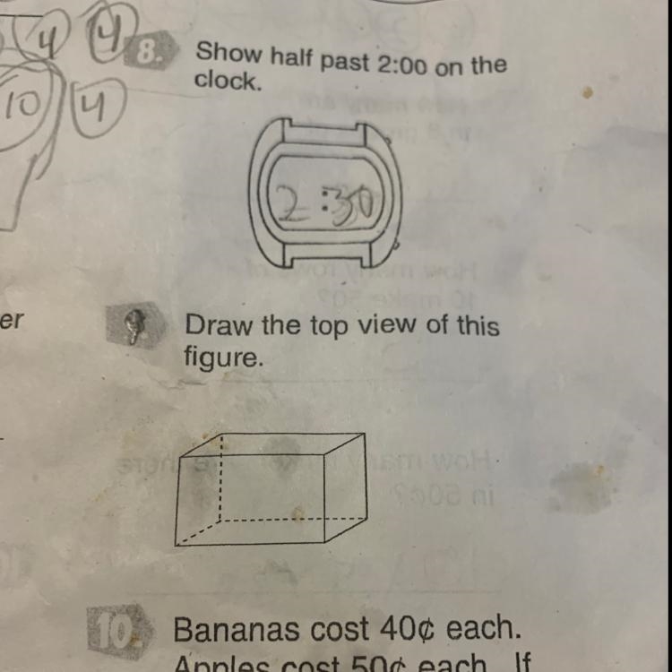 Draw the top view of this figure.-example-1