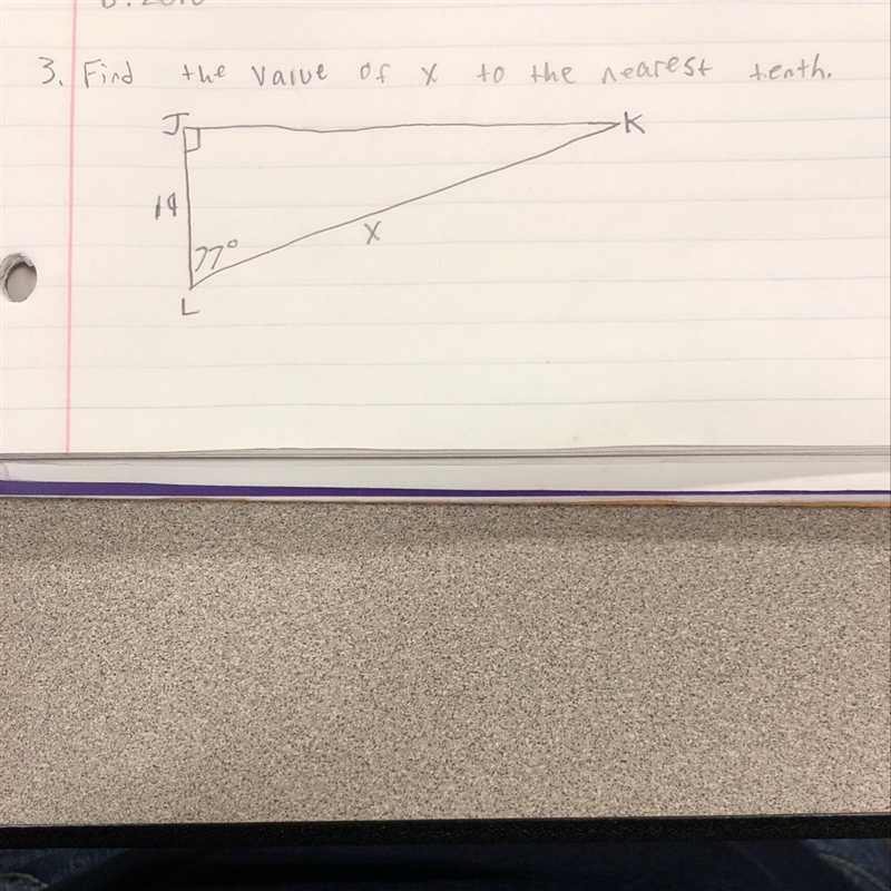 Find the value of X to the nearest tenth. Thank you!!!-example-1