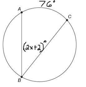 Find x. A.4 B.18 C.12 D.38-example-1