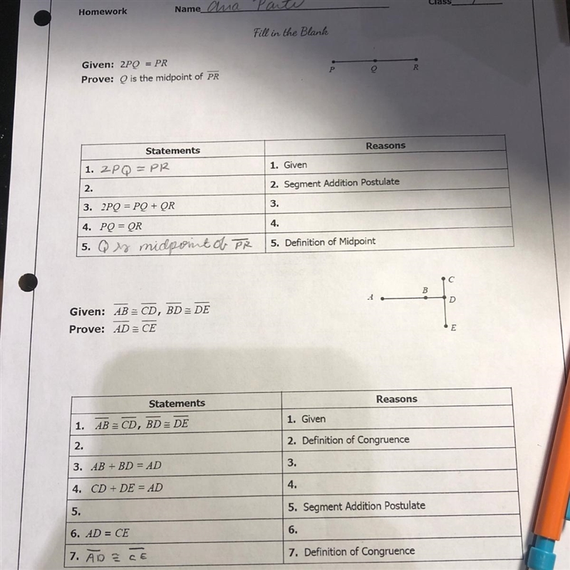 I need help with the blanks. This geometry proofs.-example-1