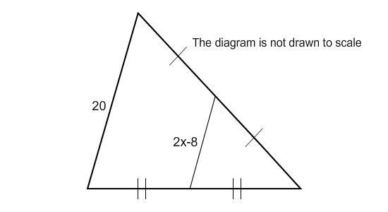 Find the value of x. 10 11 14 9-example-1