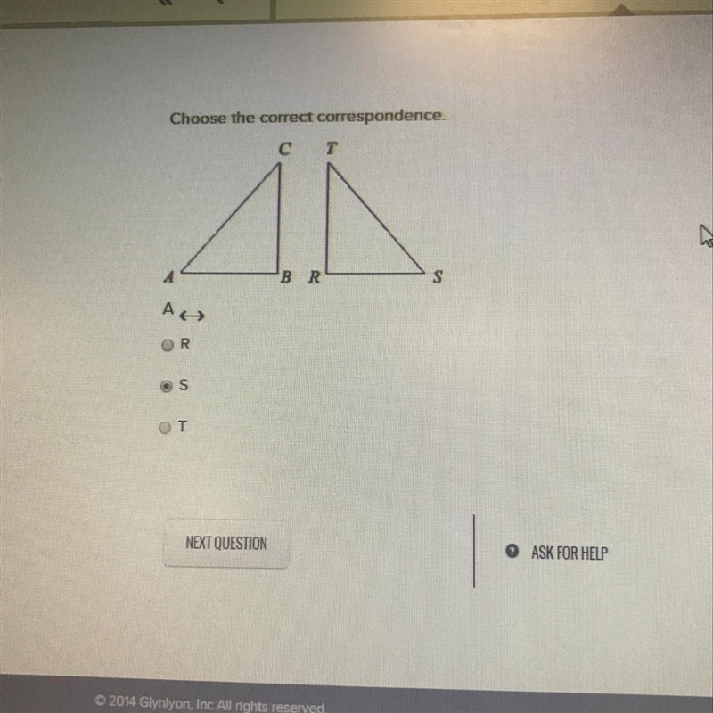 Choose the correct correspondence-example-1