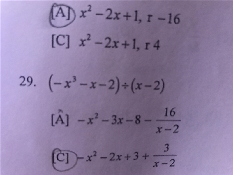 Need to know if I got the correct answer for #29. If it’s wrong can you help me solve-example-1