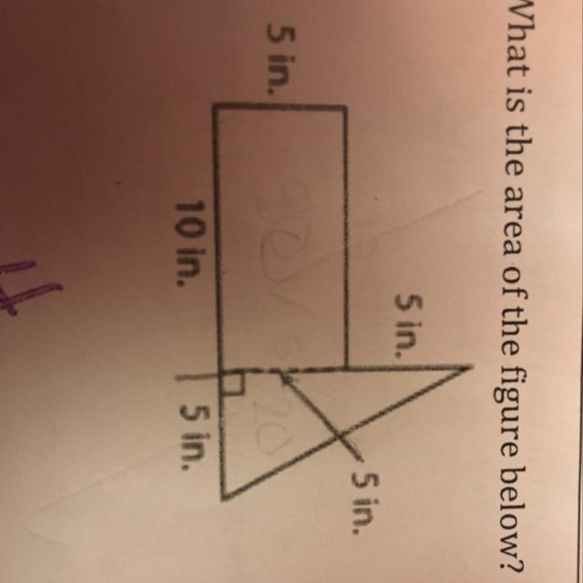 What is the area or the figure below?-example-1