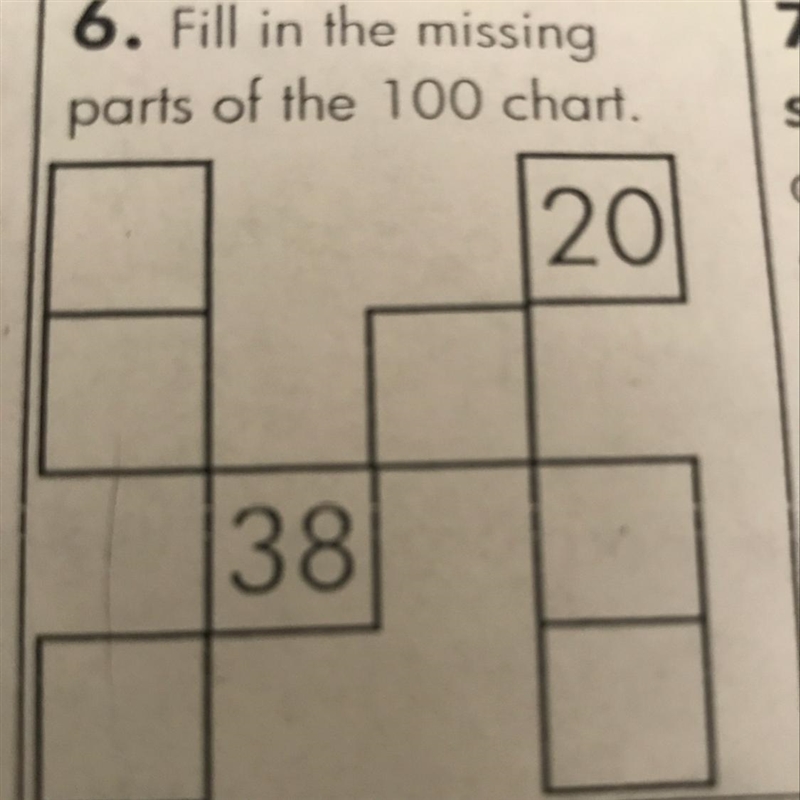 Fill in the missing parts of the 100 chart... please explain this to me so I can explain-example-1