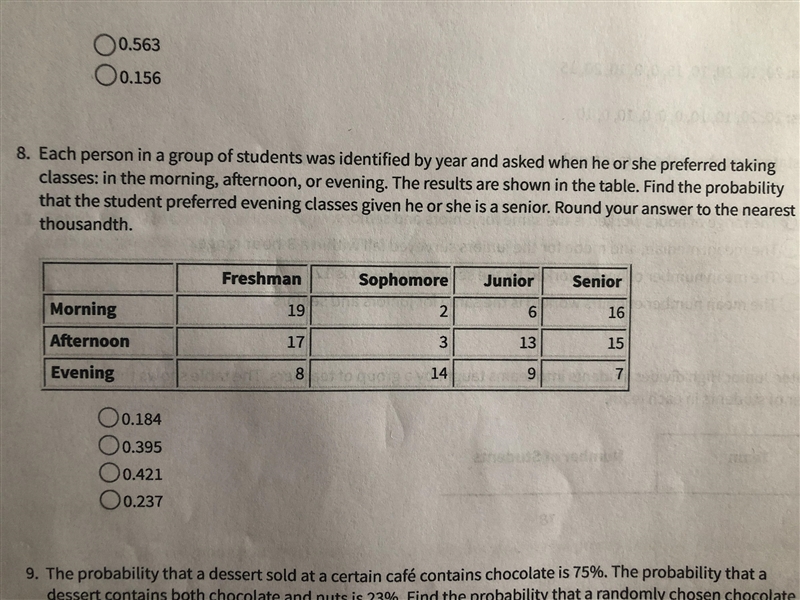 Each person in a group of students was identified by year asked-example-1