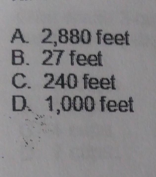 Harry ran 80 yards.Approximately how many feet did he run?​-example-1