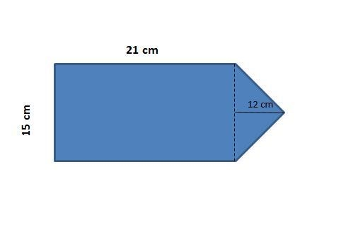 Kyle is finding the area of this figure using a rectangle and a triangle. What is-example-1