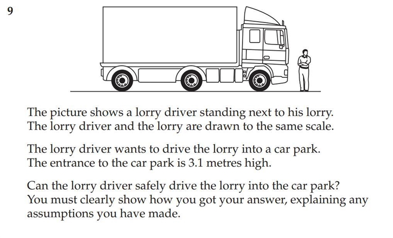 The picture shows a lorry driver standing next to his lorry. The lorry driver and-example-1