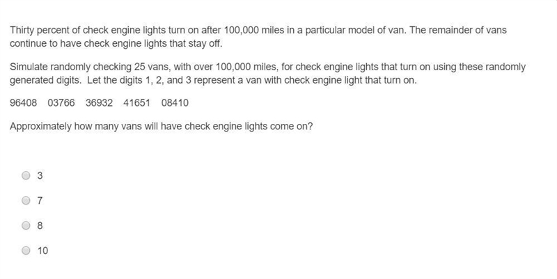 Thirty percent of check engine lights turn on after 100,000 miles in a particular-example-1