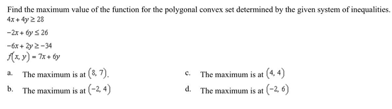 Find the maximum value of the function for the polygonal convex set determined by-example-1