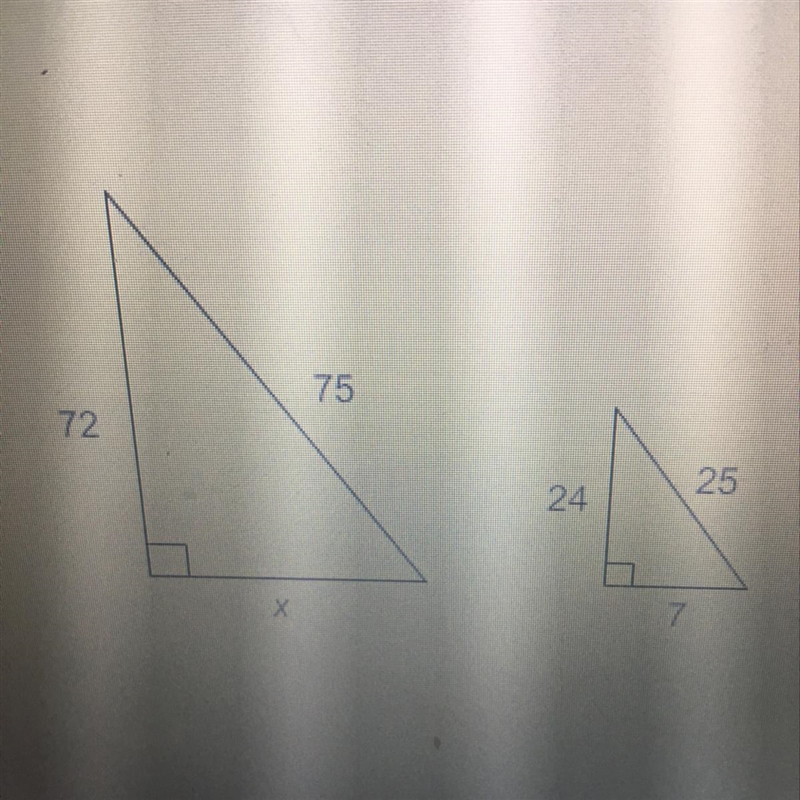 The triangles are similar what is the value of x? enter your answer in the box. x-example-1