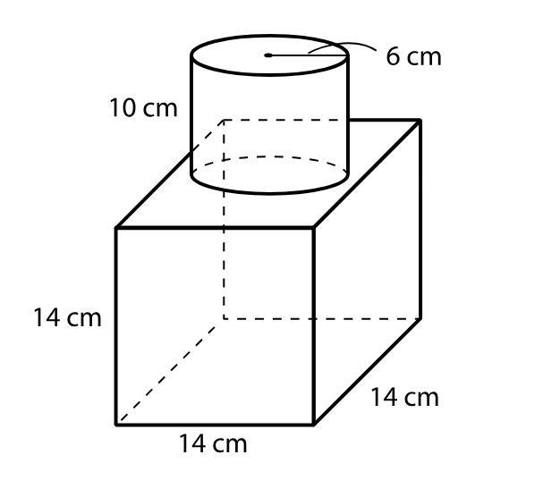 Identify the surface area of the composite figure to the nearest tenth. PLEASE HELP-example-1