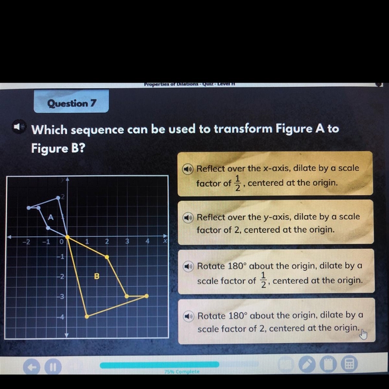 Which sequence can be used to transform figure A to figure B-example-1