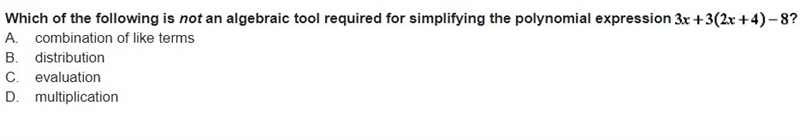 Which of the following is not an algebraic tool required for simplifying the polynomial-example-1