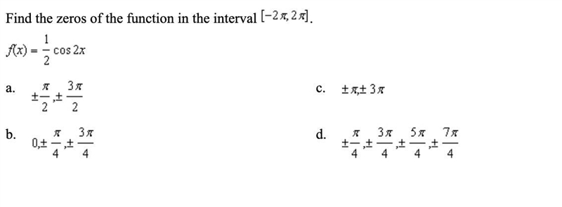 Find the zeros of the function in the interval. [-2π, 2π]-example-1