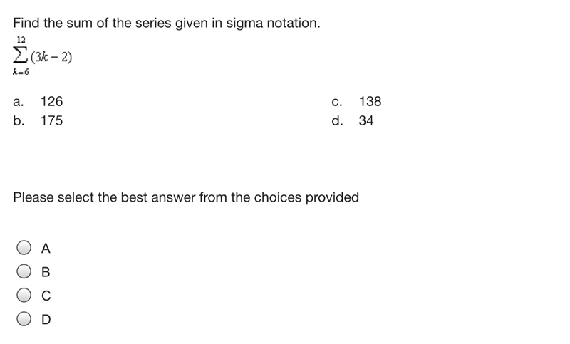 Find the sum of the series given in sigma notation.-example-1