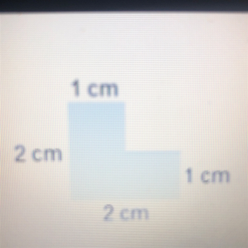 What is the area of the shape ? A) 3 sq cm B) 4 sq cm C) 6 sq cm D) 9 sq cm-example-1