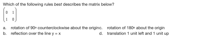 Which of the following rules best describes the matrix below? (Picture)-example-1