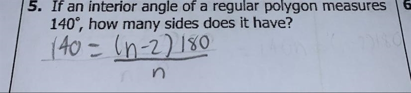 Did I set this problem up correctly and/or how do I solve it? (Angles of polygons-example-1