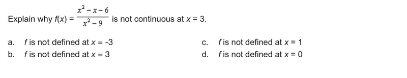 Explain why f(x) is continuous at x=3-example-1