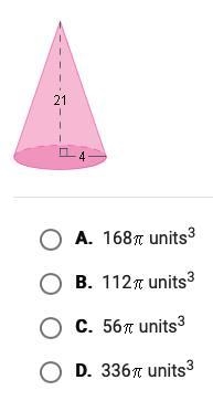 What is the volume of the cone below?-example-1